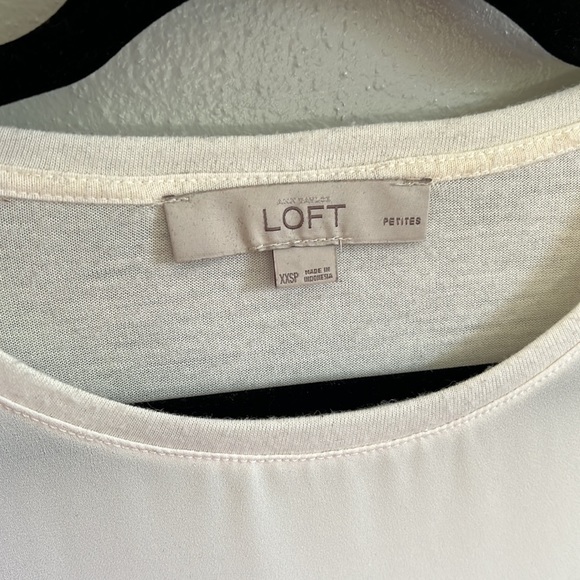 LOFT ivory long sleeve top - Picture 3 of 5
